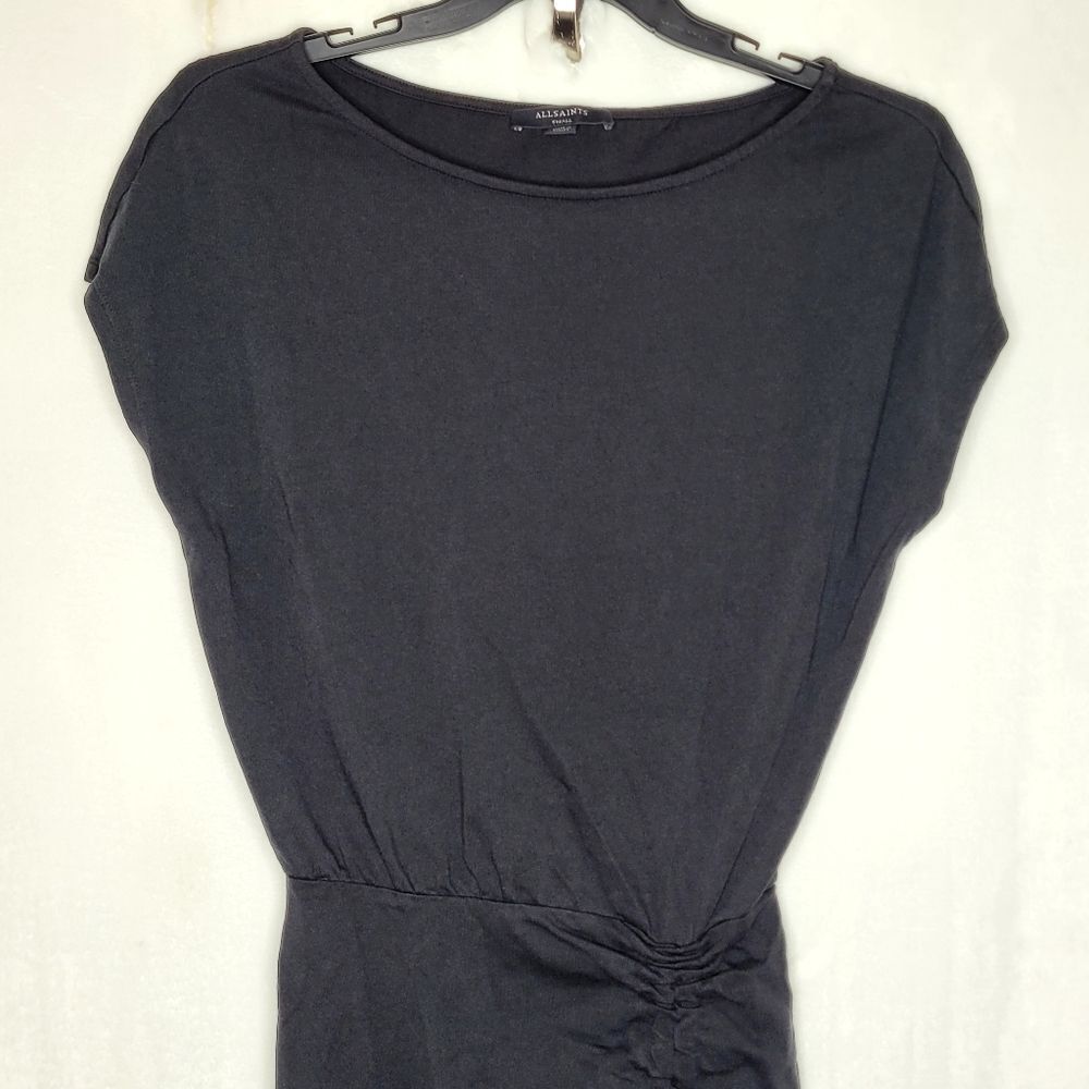 All Saints Ruche Sheath Dress Size Small - Picture 2 of 5